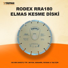 Rodex RRA180 Elmas Kesme Diski – 180 mm Soketli Tip | Beton, Seramik, Fayans & Taş Için