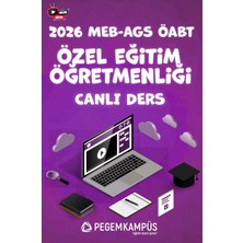 Pegem Kampüs 2026 MEB-AGS ÖABT Özel Eğitim Öğretmenliği Canlı Ders