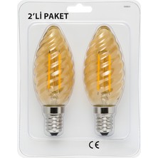 Kendal KES610 – LED Flamanlı Buji Ampul 4W (2700K | E14 | 2’li Paket)