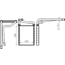 Oris Orıs KTO049022 Kalorıfer Radyatoru Brazıng Toyota Aurıs-Corolla 154X212X22 At/mt Sanzuman 8710702100-8710702130