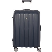 Mçs Lüx Kırılmaz Lacivert Büyük Boy Pp Valiz - V305