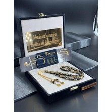 Kişiye Özel Isimli 24 Ayar Altın Parçacıklı Tesbih 14 Ayar Altın Kaplama Özel Tasarım Orijinal Tesbih