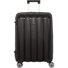 Mçs Lüx Kırılmaz Siyah Büyük Boy Pp Valiz - V305