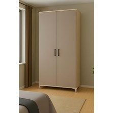 Arion Deniz 2 Kapaklı Vizon Rengi Dolap | %100 Mdf Kalitesi | Rehau Kaplama Kapaklar | Ağaç Ayaklar