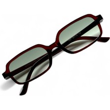 Ren Eyewear Bloom Kare Güneş Gözlüğü - KAHVERENGİ YEŞİL Ince Çerçeve Şık unisex Model – Uv400 Koruma