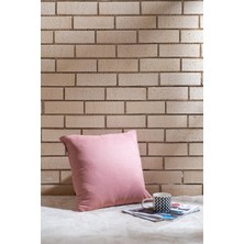 Homy Textiles Soft Earth Modern, Sade Dekoratif Yastık, Düz Kırlent Kılıfı, Dusty Rose