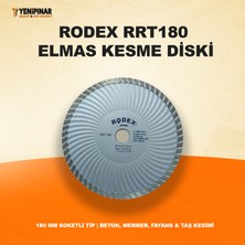 Rodex RRT180 Elmas Kesme Diski – 180 mm Soketli Tip | Beton, Mermer, Fayans & Taş Kesimi