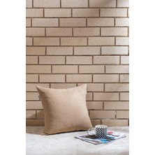 Homy Textiles Soft Earth Modern, Sade Dekoratif Yastık, Düz Kırlent Kılıfı, Warm Taupe