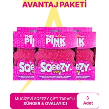 The Pink Stuff Mucizevi Dual Çift Taraflı Sünger ve Ovalayıcı/ Sıcak ve Soğuk Suda Mucizevi Etki Avantaj Paket 3x1