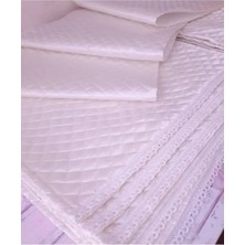 Evsay Dolap Içi Kapitone Güpürlü Raf Örtüsü En 35CM Boy 150CM Beyaz