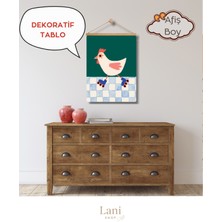 Lani Shop A3 Iskandinav Tarz Dekoratif Tablo – Doğal Ahşap Askılı, Jut Ipli Minimal Duvar Tablosu