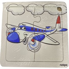 Tüftürük Çocuklar Için Eğitici ve Öğretici Ahşap 4 Parça 13 x 13 Renkli Taşıtlar Ilgili Puzzle 124522111