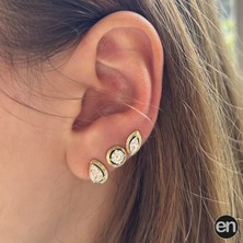 En Gümüş Farklı Formlarda Tektaşlı Küpe Seti (6 Adet)