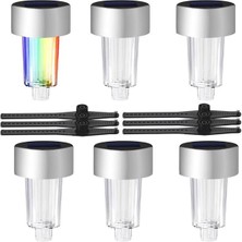 Pazarcan Powermaster PM-26962 Metal Gövdeli Dc 5V Rgb Solar Balkon-Havuz-Bahçe Lambası (6'lı Paket)