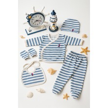 Yenidoğan Erkek Bebek 5 Parça Kutulu Set Bebek Doğum Hediyesi Hastane Çıkışı