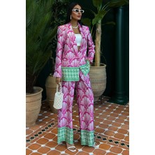 Lijuri Etnik Desen Chanel Saten Takım 10028 R8-J-K5