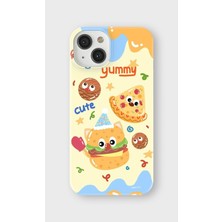 Lelia iPhone 15 Uyumlu Baskılı Şeffaf Telefon Kılıfı | Koleksiyon: Snacktoon Delight