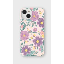 Lelia iPhone 13 Mini Uyumlu Baskılı Şeffaf Telefon Kılıfı | Koleksiyon: Pastelbloom Soft Series