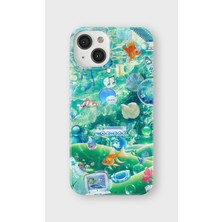 Lelia iPhone 14 Plus Uyumlu Baskılı Şeffaf Telefon Kılıfı | Koleksiyon: Aeroglass Mirage