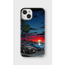 Lelia iPhone 13 Mini Uyumlu Baskılı Şeffaf Telefon Kılıfı | Koleksiyon: Turboline Streetworks