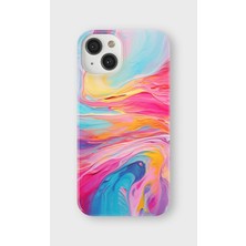 Lelia iPhone 13 Uyumlu Baskılı Şeffaf Telefon Kılıfı | Koleksiyon: Pastelbloom Soft Series