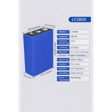Gesper Lıfepo4 Prizmatik Hücre 3,2V 280 Ah