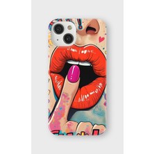 Lelia iPhone 15 Plus Uyumlu Baskılı Şeffaf Telefon Kılıfı | Koleksiyon: Queenmode Femme