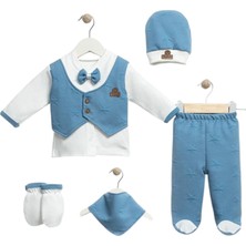 5 Li Organik Lüx Smokin Hastane Çıkışı Zıbın Seti Kaliteli Lüks Set Kutulu Olarak Gönderilecketir.