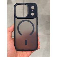 Iphone 17 Pro Uyumlu Magsafe Destekli Buzlu Sert Yüzey ve Silikon Kenarlı Telefon Kılıfı