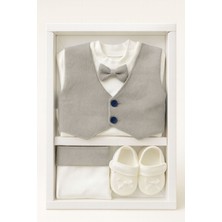 Erkek Bebek 4 Parça Kutulu Pamuklu Hastane Çıkışı Mevlüt Takımı