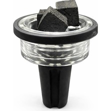 Elenor Hediyelik Isıya Dayanıklı Cam Nargile Lülesi – Isı Yönetim Uyumlu – Net Aroma & Uzun Içim Siyah