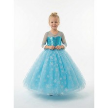 Butik Happy Kids Kız Çocuk Prenses Elsa Kostümü Uzun Kollu Elsa Kostümü 1-12 Yaş