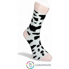 Çorapmatik Benek Desenli Renkli Soket Çorap