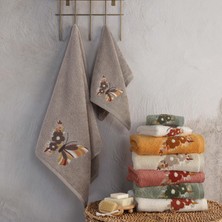 Maribor Collection Mariposa - %70 Bambu / % 30 Pamuk Nakışlı El Havlusu - 6'lı Set 50X90