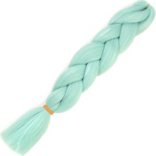 İlkyaz Fashion Simli Su Yeşili Örgülük Saç 100 Gr. ILKYZ-PRK34