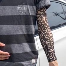 İlkyaz Fashion Giyilebilir Kol Dövmesi Çorap Dövme 3D Baskılı Kol Bacak Dövme 2 Adet Model 13 (4887)