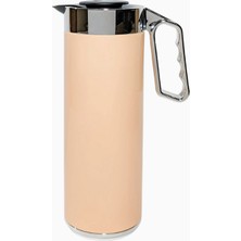 Roomours Cylinder Thermos 1l Paslanmaz Çelik Açık Turuncu  Çift Katmanlı Termos