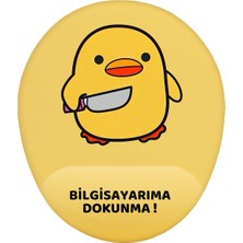 Hamiki Bela Ördek Bilgisayarıma Dokunma Bilek Destekli Mouse Pad Ergonomik Kaymaz Taban Mousepad Fare Altlığı