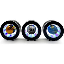 İlkyaz Fashion Manyetik Siyah Model Yuvarlak Ledli Dünya Küre ILKYZ-KRGRS34