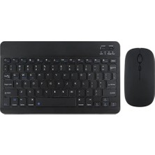 Tüm Cihazlara Uyumlu Şarj Edilebilir Kablosuz Bluetooth Klavye + Mouse Set