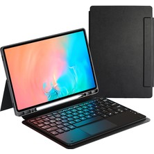 Five-E Samsung Galaxy Tab S11 Darbeye Dayanıklı Kalemlikli Touchpadli Ingilizce Q Klavyeli 2 In 1 Protection Kılıf Sm- X730