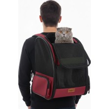 PUGALO AirMove Premium Kedi Köpek Taşıma Çantası | Silinebilir | Yırtılmaz Fileli | Bükülmez Gövde |(Kırmızı)