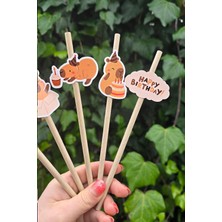 Pekshop Kapibara Pipet Süsleri 10LU Capybara Konsept Lüks Pipet Paketi
