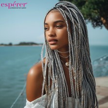 İlkyaz Fashion Sentetik Örgülük Saç Esperer 100 Gr. - Orta Ton Gri ILKYZ-PRK34