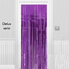 İlkyaz Fashion Işıltılı Duvar ve Kapı Perdesi Mor Renk 90x200 cm (4887)