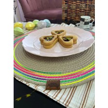 İlkyaz Fashion Decohandy 39CM Neon Renkli Şeritli Jüt Örme Supla Amerikan Servis ILKYZ-KRGRS34