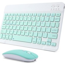 Tüm Cihazlara Uyumlu Şarj Edilebilir Kablosuz Bluetooth Klavye + Mouse Set
