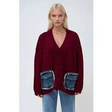 Lijuri Blanc Denim Detaylı Triko Hırka 5187 R4-H-K2