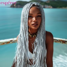 İlkyaz Fashion Sentetik Örgülük Saç Esperer 100 Gr. - Açık Gri ILKYZ-PRK34