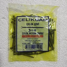 Çeliksan Çelik Çivi Beton Çivisi 3 x 40 100 Adet (1 Paket) Bükülmez